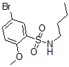structure of CAS# 871269-18-0, 5-Bromo-N-Butyl-2-Methoxy-Benzenesulfonamide;5-Bromo-N-Butyl-2-Methoxybenzenesulphonamide 98%;5-BROMO-N-BUTYL-2-METHOXYBENZENESULPHONAMIDE;5-BROMO-N-BUTYL-2-METHOXYBENZENESULFONAMIDE