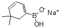 structure of CAS# 871329-70-3, B-(4,4-Dimethyl-1,5-Cyclohexadien-1-Yl)-Boronic Acid Sodium Salt (1:1);4,4-Dimethylcyclohexa-1,5-Diene-1-Boronic Acid Monosodium Salt, 96%;(4,4-DIMETHYLCYCLOHEXA-1,5-DIENYL)BORONIC ACID MONOSODIUM SALT