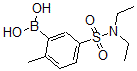 structure of CAS# 871329-80-5, B-[5-[(Diethylamino)Sulfonyl]-2-Methylphenyl]-Boronic Acid;5-(N,N-Diethylsulphamoyl)-2-Methylbenzeneboronic Acid 97%;5-(N,N-DIETHYLSULPHAMOYL)-2-METHYLBENZENEBORONIC ACID;5-Diethylsulfamoyl-2-Methylbenzeneboronic Acid, 97%