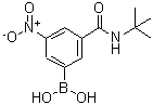 structure of CAS# 871332-87-5, {3-[(2-Methyl-2-propanyl)carbamoyl]-5-nitrophenyl}boronic acid;3-(t-butylaminocarbonyl)-5-nitrophenylboronic acid;3-(T-Butylcarbamoyl)-5-nitrophenylboronic acid;3-(tert-Butylaminocarbonyl)-5-nitrophenylboronic acid