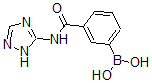 structure of CAS# 871333-05-0, B-[3-[(1H-1,2,4-Triazol-5-Ylamino)Carbonyl]Phenyl]-Boronic Acid;3-(1H-1,2,4-Triazol-3-Ylcarbamoyl)Benzeneboronic Acid 95%;[3-(1H)-1,2,4-TRIAZOL-3-YLCARBAMOYL]BENZENEBORONIC ACID;3-(1H-1,2,4-TRIAZOL-3-YL-CARBAMOYL)PHENYLBORONIC ACID