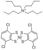 structure of CAS# 87314-14-5, N,N,N-tributyl-1-Butanaminium bis[3,6-dichloro-1,2-benzenedithiolato]nickelate