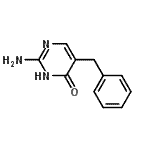 structure of CAS# 873409-32-6, 2-Amino-5-benzyl-4(1H)-pyrimidinone;4(3H)-PYRIMIDINONE,2-AMINO-5-(PHENYLMETHYL)-