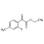 structure of CAS# 873547-99-0, Ethyl (2-fluoro-4-methylphenyl)(oxo)acetate;Ethyl 2-fluoro-4-methylbenzoylformate;MFCD09801423