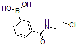 structure of CAS# 874288-12-7, B-[3-[[(2-Chloroethyl)Amino]Carbonyl]Phenyl]-Boronic Acid;3-(2-Chloroethylcarbamoyl)Benzeneboronic Acid 96%;3-(2-CHLOROETHYLCARBAMOYL)BENZENEBORONIC ACID;3-(2-CHLOROETHYLCARBAMOYL)PHENYLBORONIC ACID