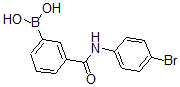 structure of CAS# 874288-28-5, B-[3-[[(4-Bromophenyl)Amino]Carbonyl]Phenyl]-Boronic Acid;3-[(4-Bromophenyl)Carbamoyl]Benzeneboronic Acid 95%;3-[(4-Bromophenyl)Carbamoyl]Benzeneboronic Acid;3-(4-Bromophenylcarbamoyl)Phenylboronic Acid