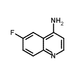 结构式 CAS# 874800-60-9, 6-氟-4-喹啉胺