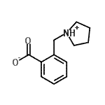 结构式 CAS# 876717-98-5, 2-(1-吡咯烷鎓基甲基)苯甲酸酯