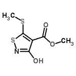 结构式 CAS# 878477-22-6, 甲基5-(甲硫基)-3-氧代-2,3-二氢-1,2-噻唑-4-羧酸酯