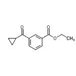 结构式 CAS# 878745-20-1, 乙基3-(环丙基羰基)苯甲酸酯