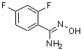 结构式 CAS# 883022-90-0, 2,4-二氟-N'-羟基苯甲脒