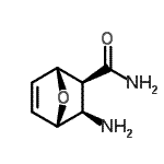 结构式 CAS# 885096-06-0, (1R,2S,3R,4S)-3-氨基-7-氧杂双环[2.2.1]庚-5-烯-2-甲酰胺