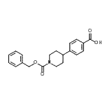 结构式 CAS# 885274-62-4, 4-(1-苄氧羰基-4-哌啶基)苯甲酸