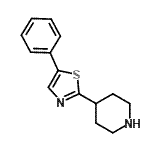结构式 CAS# 885274-68-0, 4-(5-苯基-1,3-噻唑-2-基)哌啶