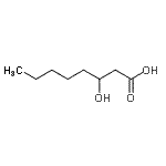 结构式 CAS# 88930-08-9, 3-羟基辛酸