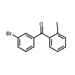 结构式 CAS# 890098-10-9, (3-溴苯基)(2-碘苯基)甲酮