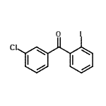 结构式 CAS# 890098-14-3, (3-氯苯基)(2-碘苯基)甲酮