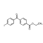 结构式 CAS# 890098-49-4, 乙基4-(4-碘苯甲酰基)苯甲酸酯