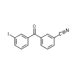 结构式 CAS# 890098-71-2, 3-(3-碘苯甲酰基)苯甲腈