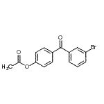 结构式 CAS# 890099-46-4, 4-(3-溴苯甲酰基)苯基乙酸酯