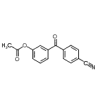 结构式 CAS# 890099-71-5, 3-(4-氰基苯甲酰基)苯基乙酸酯