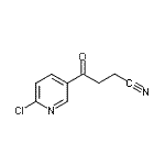 结构式 CAS# 890100-84-2, 4-(6-氯-3-吡啶基)-4-氧代丁腈