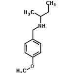 structure of CAS# 893577-83-8, N-(4-Methoxybenzyl)-2-butanamine;MFCD07405986;N-(4-Methoxybenzyl)-2-butanamine;N-(4-methoxybenzyl)butan-2-amine