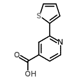 结构式 CAS# 893723-57-4, 2-(2-噻吩基)异烟酸