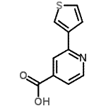 结构式 CAS# 893723-63-2, 2-(3-噻吩基)异烟酸