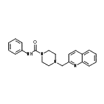 结构式 CAS# 898235-65-9, N-苯基-4-(2-喹啉基甲基)-1-哌嗪甲酰胺