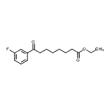 结构式 CAS# 898752-14-2, 乙基8-(3-氟苯基)-8-氧代辛酸酯