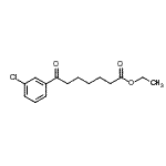结构式 CAS# 898752-18-6, 乙基7-(3-氯苯基)-7-氧代庚酸酯