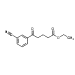 structure of CAS# 898753-47-4, Ethyl 5-(3-cyanophenyl)-5-oxopentanoate;Ethyl-5-(3-cyanophenyl)-5-oxovalerate