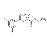 structure of CAS# 898753-62-3, Ethyl 4-(3,5-difluorophenyl)-2,2-dimethyl-4-oxobutanoate;Ethyl 4-(3,5-difluorophenyl)-2,2-dimethyl-4-oxobutyrate