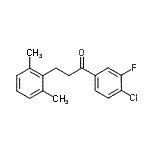 structure of CAS# 898754-96-6, 1-(4-Chloro-3-fluorophenyl)-3-(2,6-dimethylphenyl)-1-propanone;4'-chloro-3-(2,6-dimethylphenyl)-3'-fluoropropiophenone