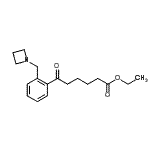 结构式 CAS# 898755-58-3, 乙基6-[2-(1-氮杂环丁基甲基)苯基]-6-氧代己酸酯