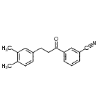 结构式 CAS# 898755-73-2, 3-[3-(3,4-二甲基苯基)丙酰]苯甲腈