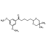结构式 CAS# 898756-23-5, 1-(3,5-二甲氧基苯基)-5-(5,5-二甲基-1,3-二恶烷-2-基)-1-戊酮