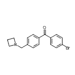 结构式 CAS# 898756-43-9, [4-(1-氮杂环丁基甲基)苯基](4-溴苯基)甲酮