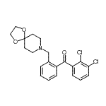 结构式 CAS# 898756-48-4, (2,3-二氯苯基)[2-(1,4-二氧杂-8-氮杂螺[4.5]癸-8-基甲基)苯基]甲酮