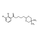 结构式 CAS# 898756-85-9, 1-(2,3-二氯苯基)-5-(5,5-二甲基-1,3-二恶烷-2-基)-1-戊酮