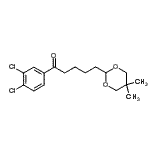 结构式 CAS# 898757-06-7, 1-(3,4-二氯苯基)-5-(5,5-二甲基-1,3-二恶烷-2-基)-1-戊酮