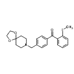 结构式 CAS# 898757-72-7, [4-(1,4-二氧杂-8-氮杂螺[4.5]癸-8-基甲基)苯基][2-(甲硫基)苯基]甲酮