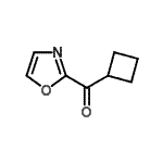 结构式 CAS# 898758-84-4, 环丁基(1,3-恶唑-2-基)甲酮