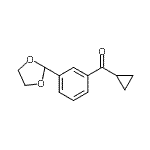 结构式 CAS# 898759-72-3, 环丙基[3-(1,3-二氧戊环-2-基)苯基]甲酮