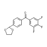 structure of CAS# 898760-82-2, [4-(1,3-Dioxolan-2-yl)phenyl](3,4,5-trifluorophenyl)methanone;4'-(1,3-dioxolan-2-yl)-3,4,5-trifluorobenzophenone