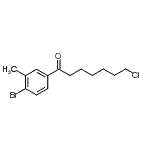结构式 CAS# 898760-98-0, 1-(4-溴-3-甲基苯基)-7-氯-1-庚酮