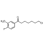 结构式 CAS# 898761-10-9, 7-氯-1-(4-氟-3-甲基苯基)-1-庚酮