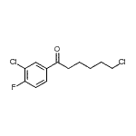 结构式 CAS# 898761-18-7, 6-氯-1-(3-氯-4-氟苯基)-1-己酮
