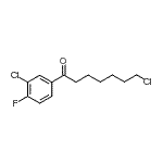 结构式 CAS# 898761-21-2, 7-氯-1-(3-氯-4-氟苯基)-1-庚酮